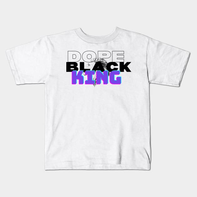Dope Black King Kids T-Shirt by Zeddy Store 